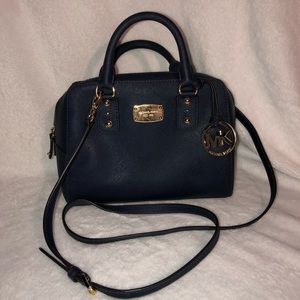 Michael Kors Navy Blue Leather crossbody/purse.